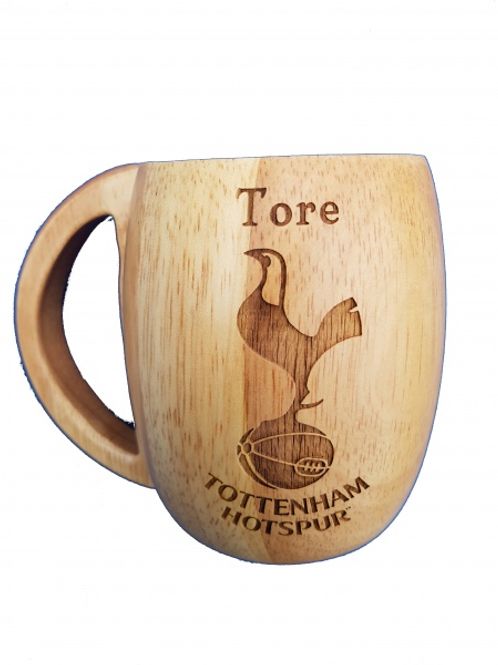 Hovedbilde 6052 C. Øl seidel, Ølkrus. Tottenham gravert i tre.